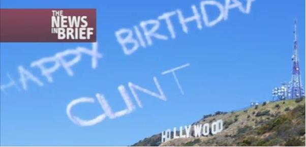Last week was Clint Eastwood's birthday. The skywriter's "penmanship" was impeccable, except where it counted the most. I'm sure there's a Dirty Harry pun in here somewhere, but I'm not thinking of it right now