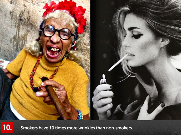 brigitte bardot smoking - 10. Smokers have 10 times more wrinkles than nonsmokers,