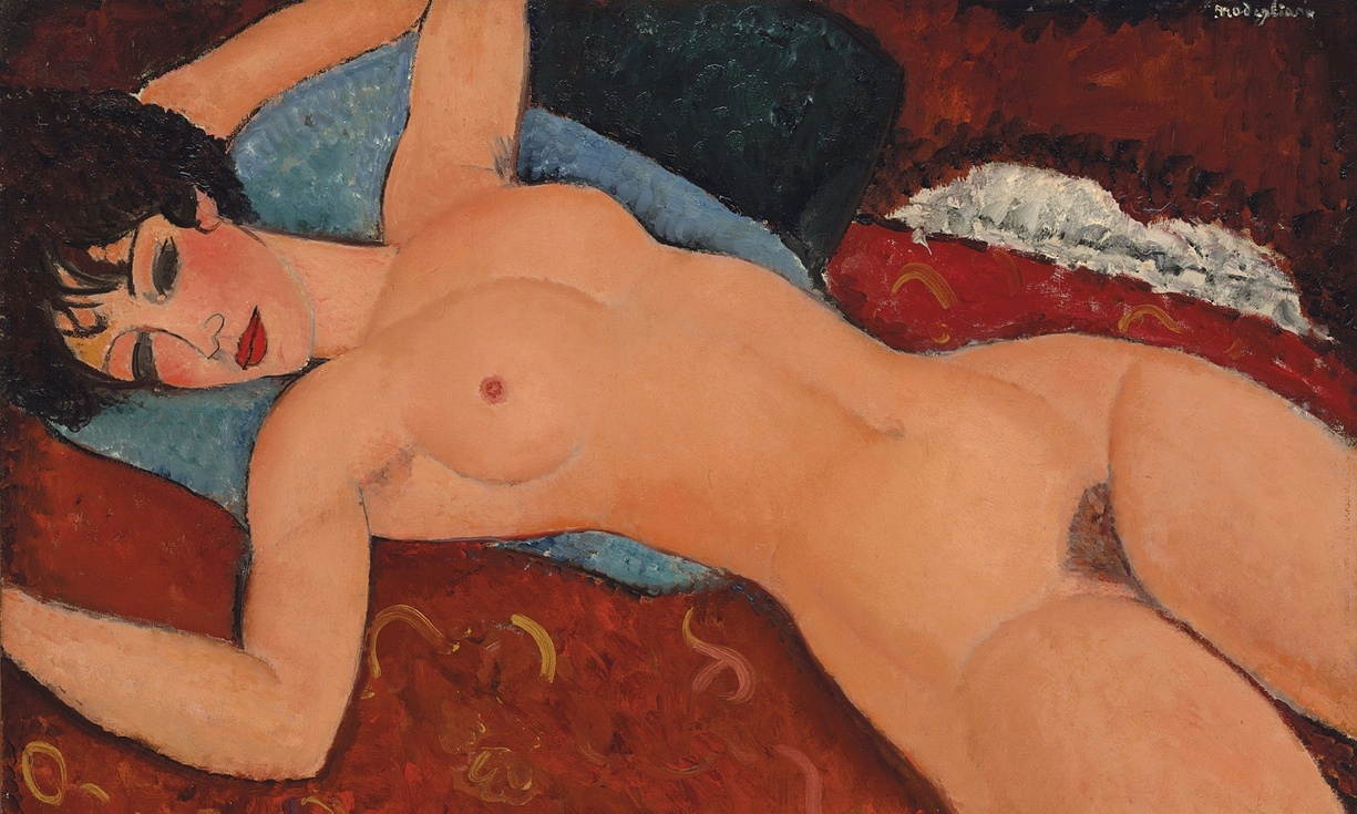 A painting by Amedeo Modigliani has fetched US$170.4m (£112.7m) at an auction in New York, setting a world record for the artist.