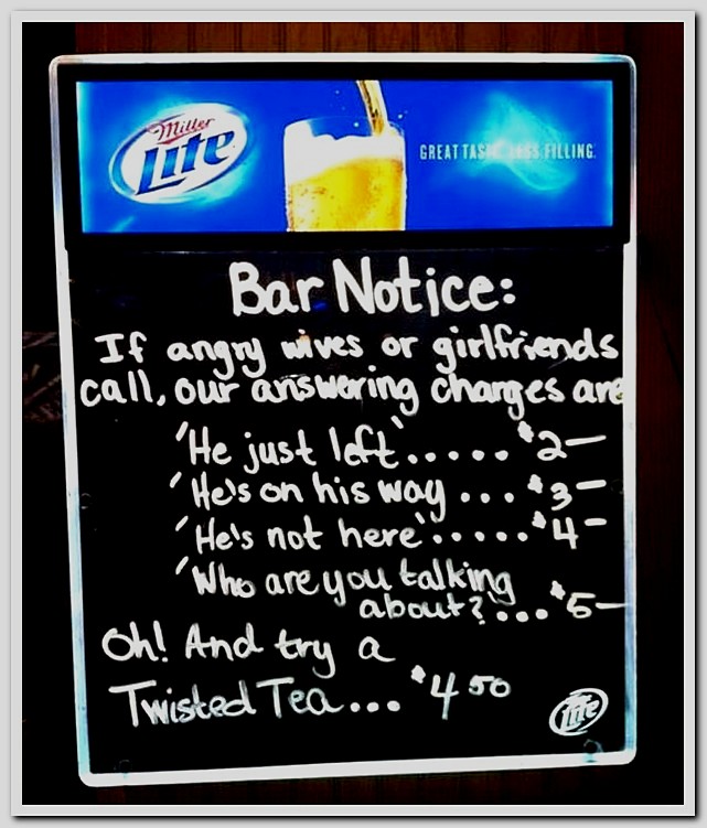 Bar Signs that will make you Drink