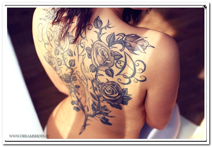 girl back tattoos -