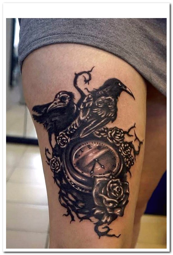 clock dark tattoo