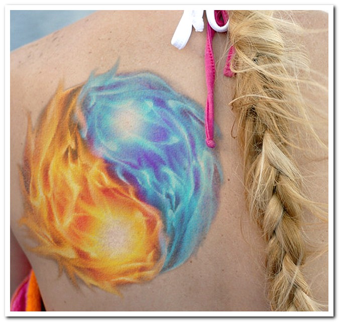 fire and water yin yang tattoo designs
