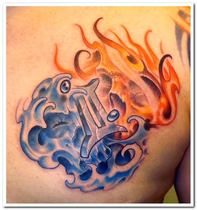 gemini fire tattoo