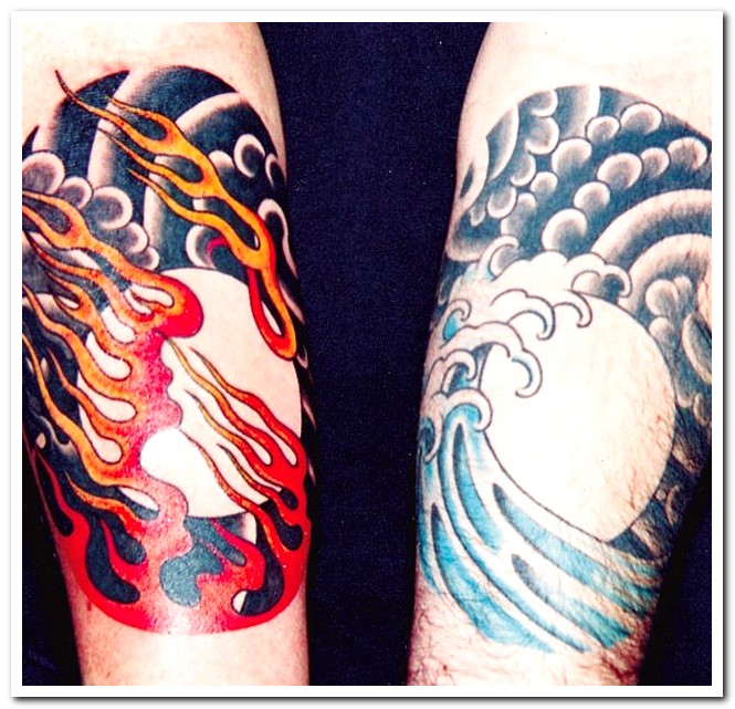water flame tattoo