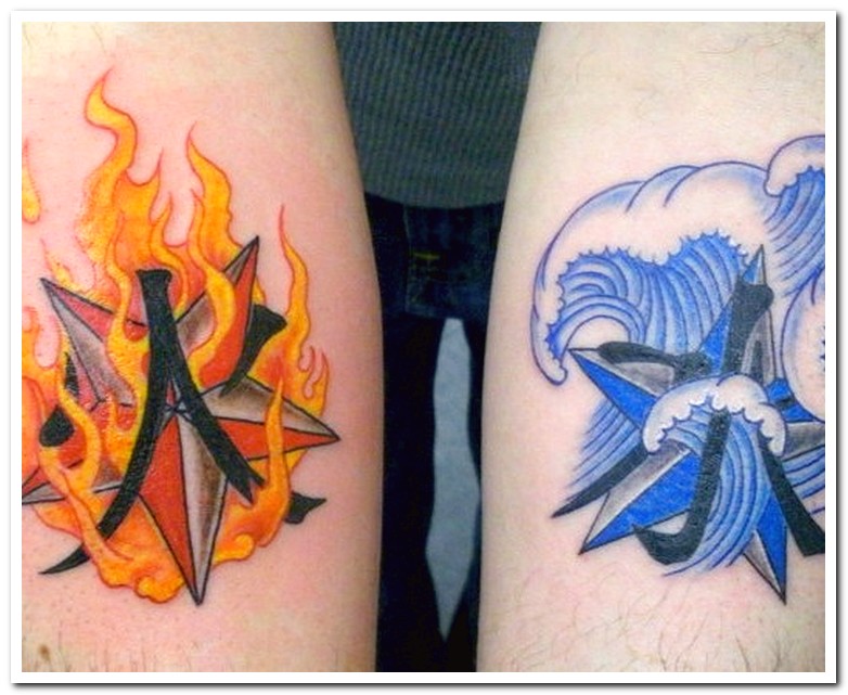 water fire tattoo