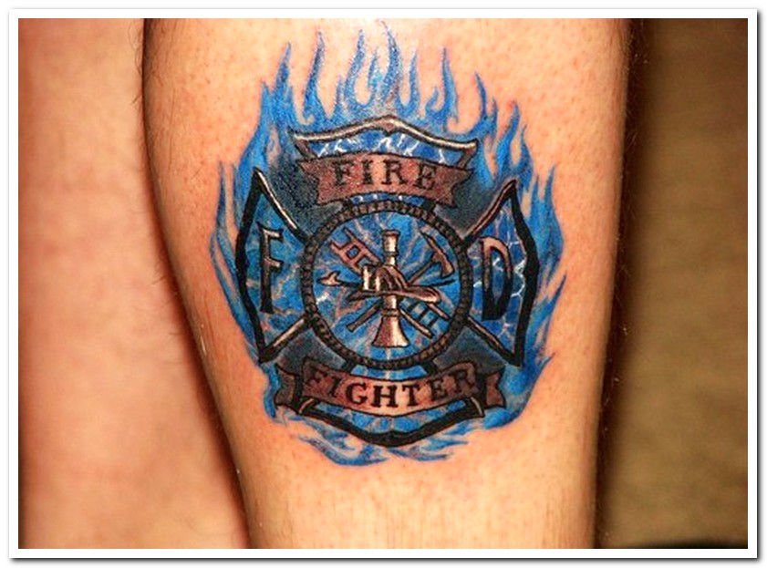 firefighter multi cross tattoo - Wir
