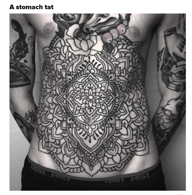 tattoo - A stomach tat