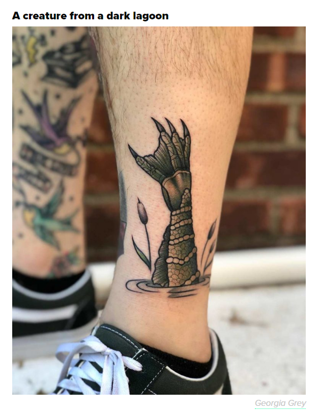 tattoo - A creature from a dark lagoon Georgio Grey