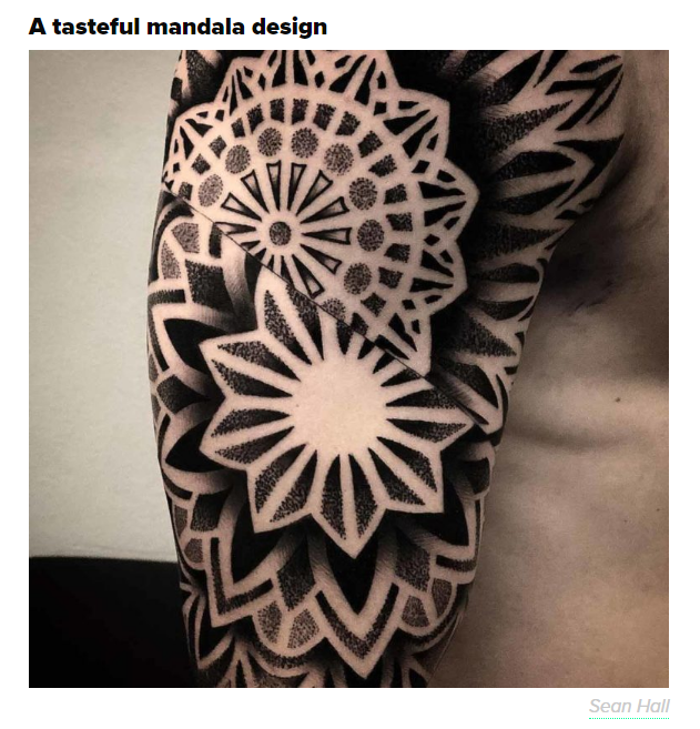 temporary tattoo - A tasteful mandala design Uw Sean Hall