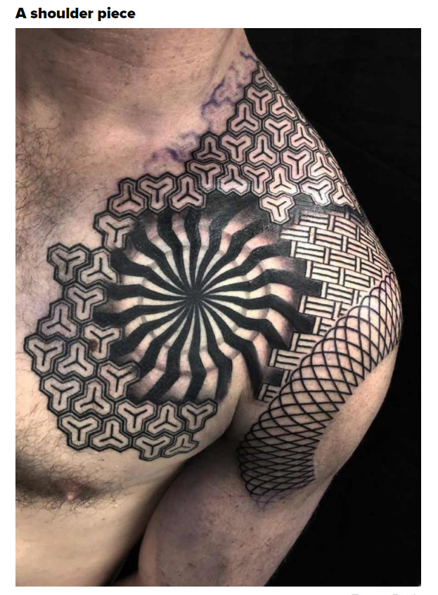 halftone tattoo pattern - A shoulder piece Syly