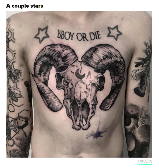 tattoo - A couple stars Bboy Or Die Hipner