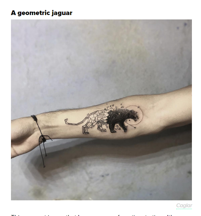 temporary tattoo - A geometric jaguar Caglar