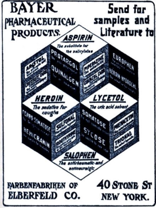 The same company that invented aspirin, Bayer, also invented heroin as a cold medicine