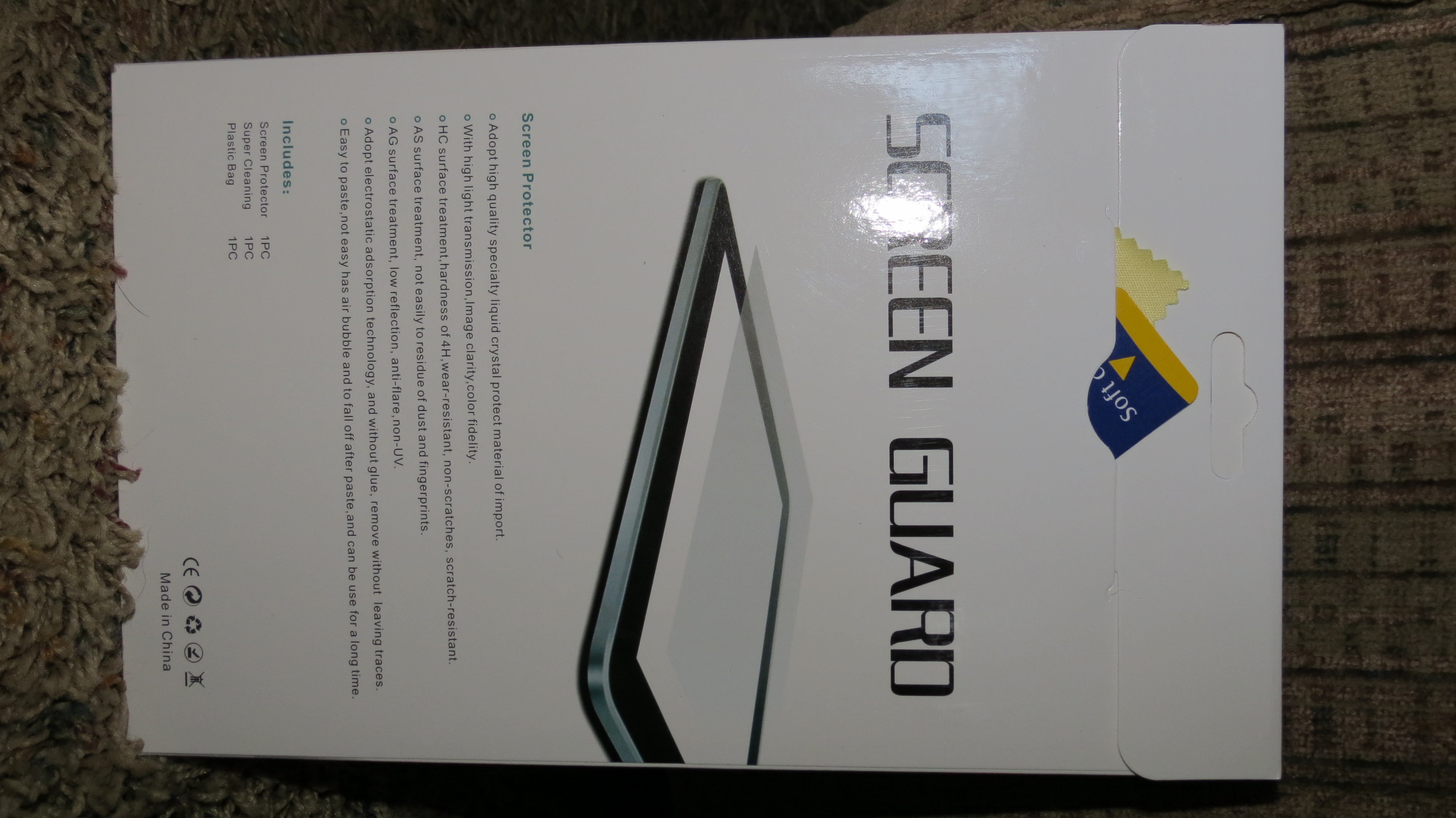 A nexus 7" Screen protector the wife ordered!  Love the translation!!