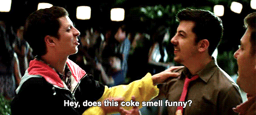 does this coke smell funny gif - Hey, does this coke smell funny?