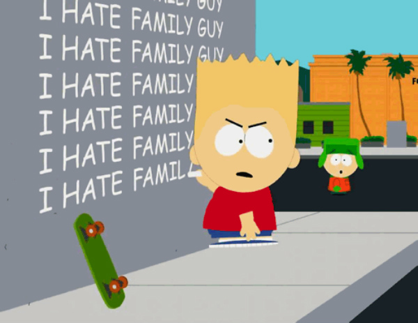 Bart Simpson might be from a rival animated show, but he has also appeared on 'South Park.' However, it's rumored that the voice of Bart on 'The Simpsons,' Nancy Cartwright, refused to work on 'South Park,' as she finds it too offensive.