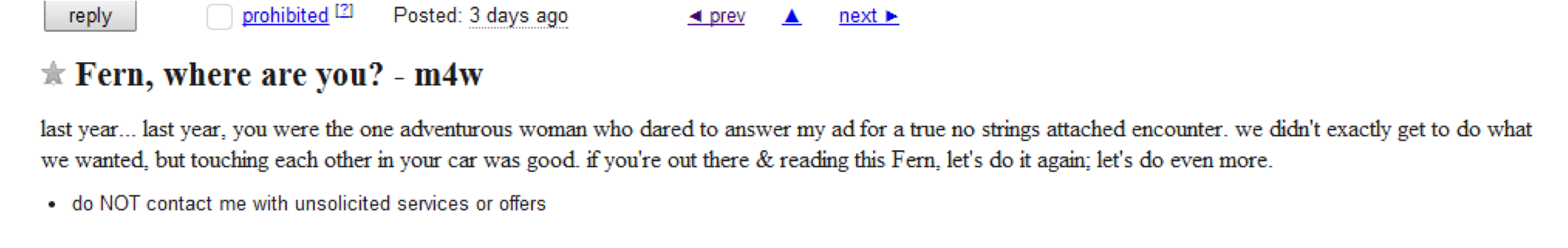 The 20 Creepiest 'Missed Connections' On Craigslist