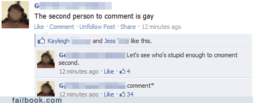 second comment is gay