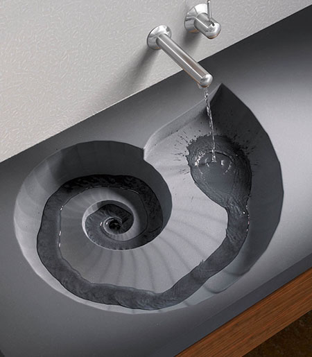 Fossil-shaped sink