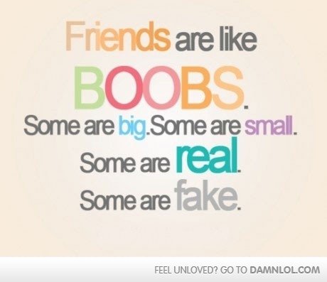 Friends are Like BOOBS