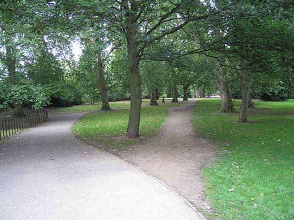 Desire Path: A path created by natural means, simply because it is the shortest or most easily navigated way.