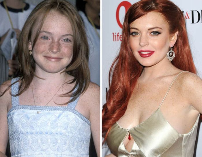 Lindsay Lohan: 1998... and now.