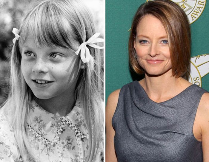 Jodie Foster: 1973... and now.
