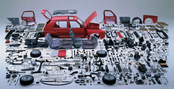 Meticulously Dismantled VW Golf