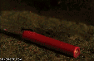A firework exploding in slow motion