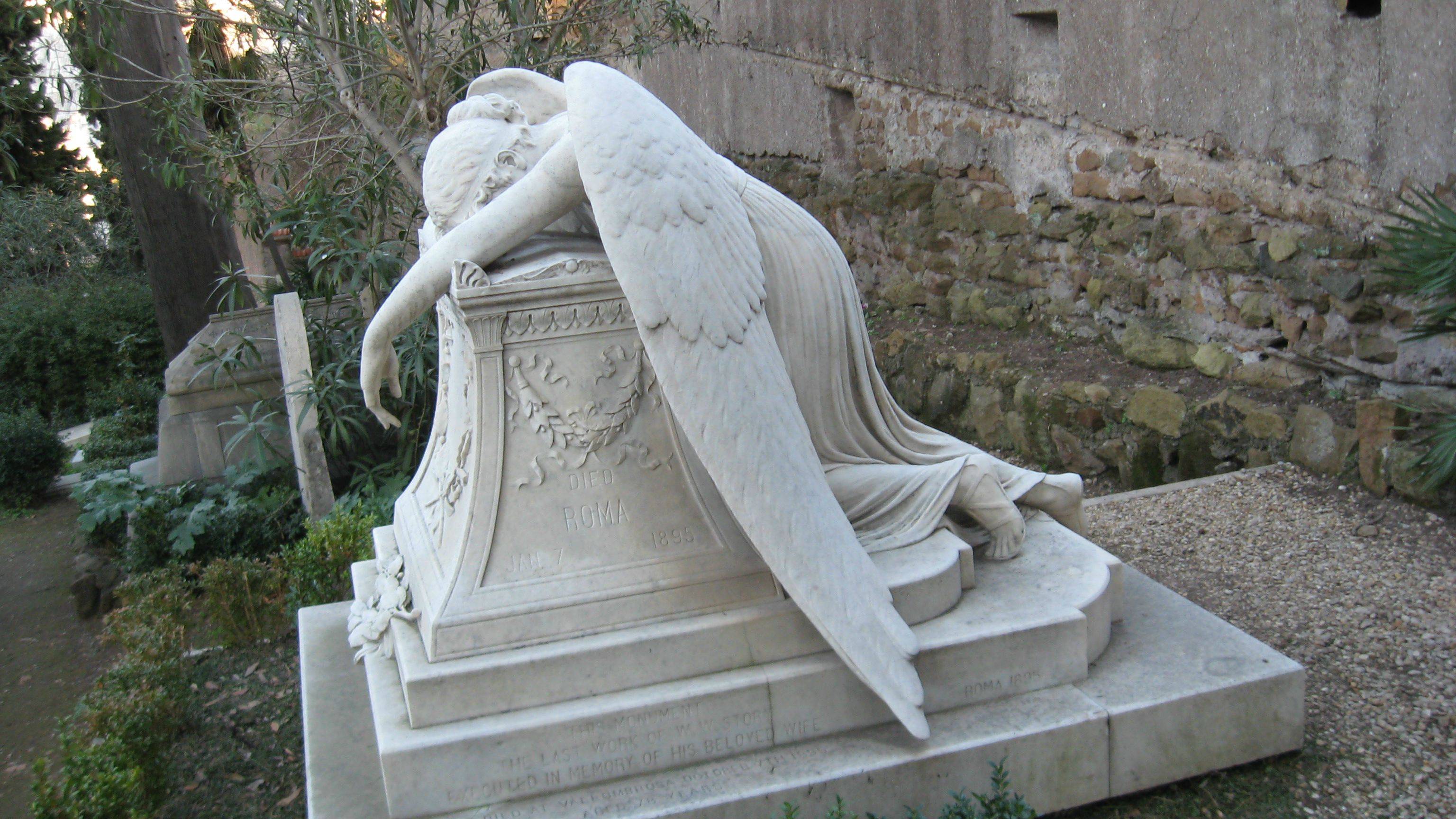 Angel of Grief in Protestant Cemetery, Rome