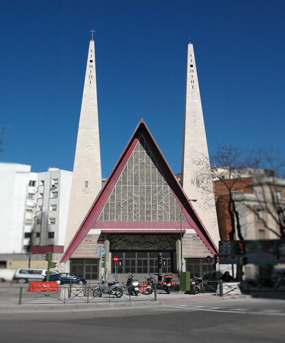 Church with an A Madrid, Spain