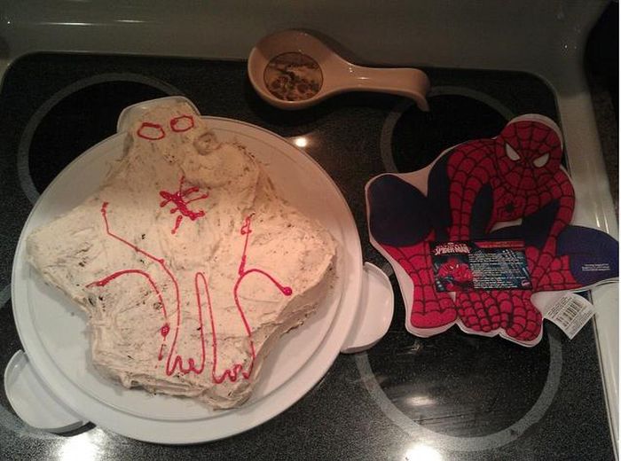 spiderman cake fail