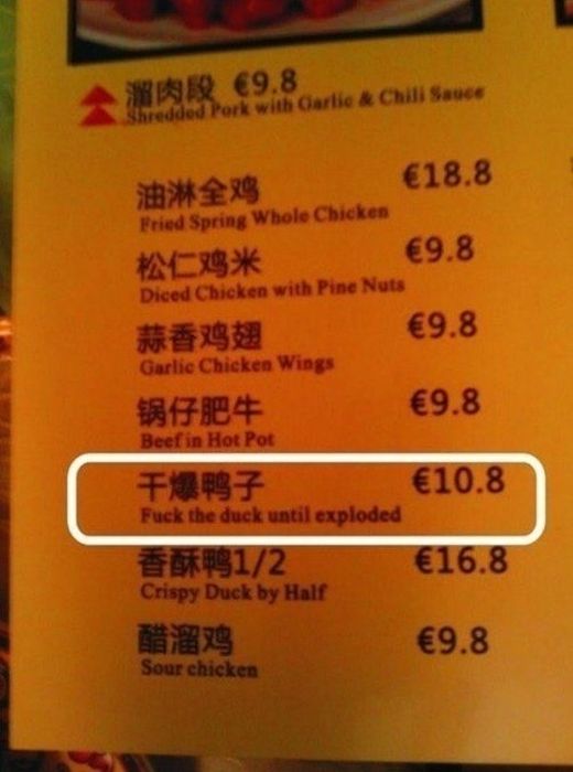 31 Hilarious English Translation Fails