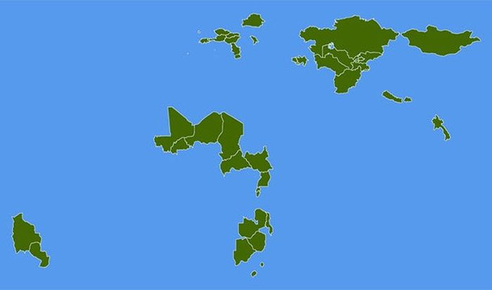 And this is what the world would look like if all the countries with coastlines sank