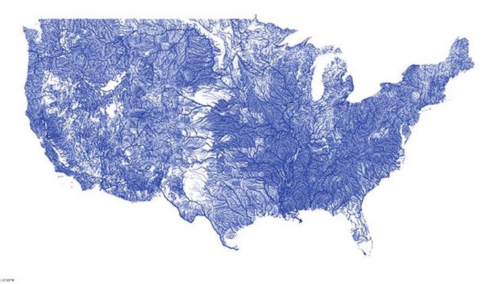 This is a map of the all the rivers in the United States