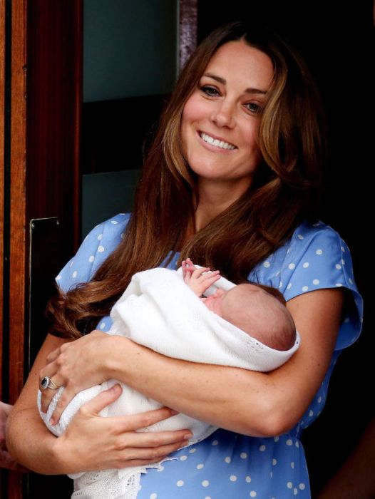 Prince William, Duke of Cambridge and Catherine, Duchess of Cambridge, depart The Lindo Wing with their newborn son at St Mary's Hospital in London, England. The Duchess of Cambridge yesterday gave birth to a boy at 16.24 BST and weighing 8lb 6oz, with Prince William at her side. The baby, as yet unnamed, is third in line to the throne and becomes the Prince of Cambridge