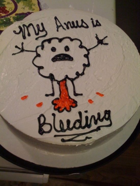 offensive cakes - my Anus is Blading