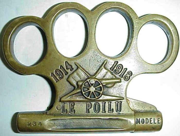 Vintage Brass Knuckles Gun