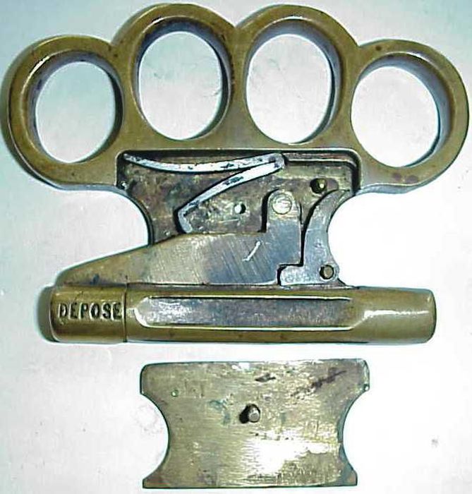 Vintage Brass Knuckles Gun