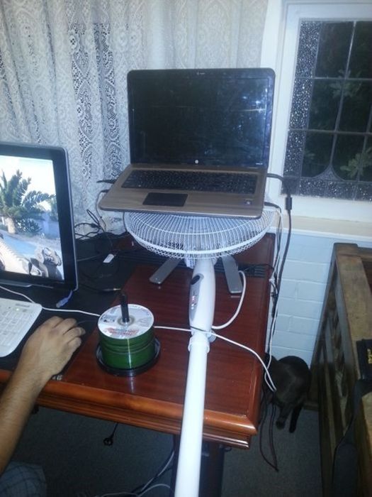 funny way how to cool laptop