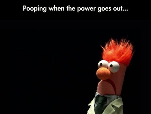 beaker muppets - Pooping when the power goes out...