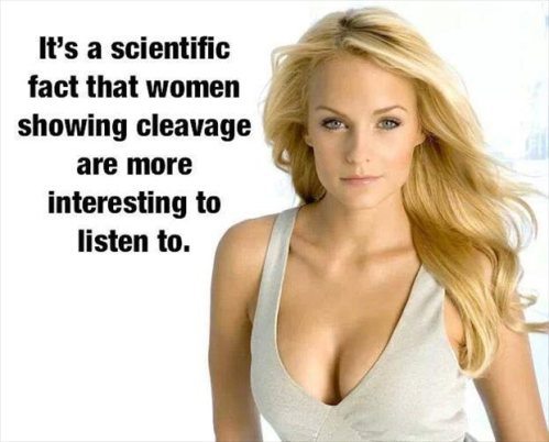 weichselbraun mirjam hot - It's a scientific fact that women showing cleavage are more interesting to listen to.