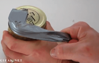 Duct tape can give you the strength to open jars.
