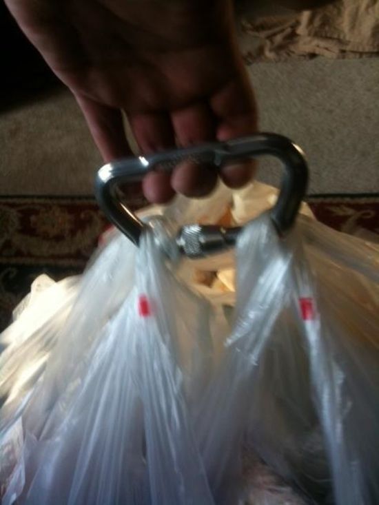 How to make ONE trip to carry in groceries.
