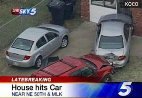 funny news parking - Koco Live Sky 5 Latebreaking House hits Car Near Ne 50TH & Mlk