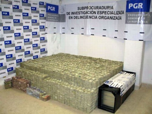 In all they found nearly 207 Million in cash hidden throughout the house.