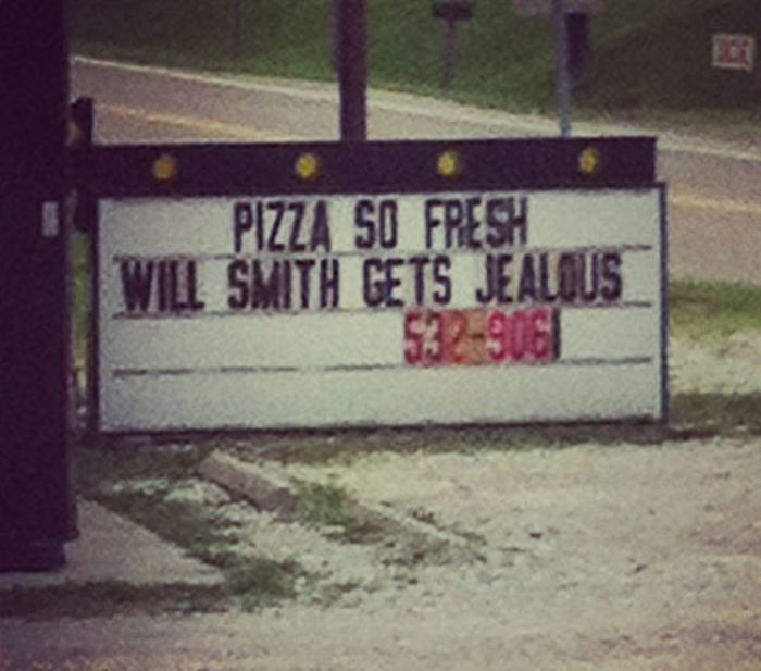 street sign - Pizza So Fresh Will Smith Gets Jealous