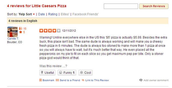 funny buzzfeed app review - 4 reviews for Little Caesars Pizza Search Reviews Sort by Yelp Sort Date Rating Elites' | Facebook Friends 4 reviews in English D E 12112012 Camile T. Boulder, Co Warning! Un everywhere else in the Us this 'S5 pizza is actually