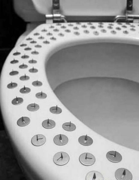 tacks on toilet seat